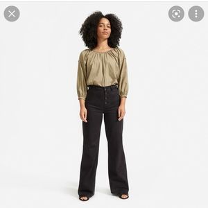Everlane The Lightweight Button-Fly Wide-Leg Chino